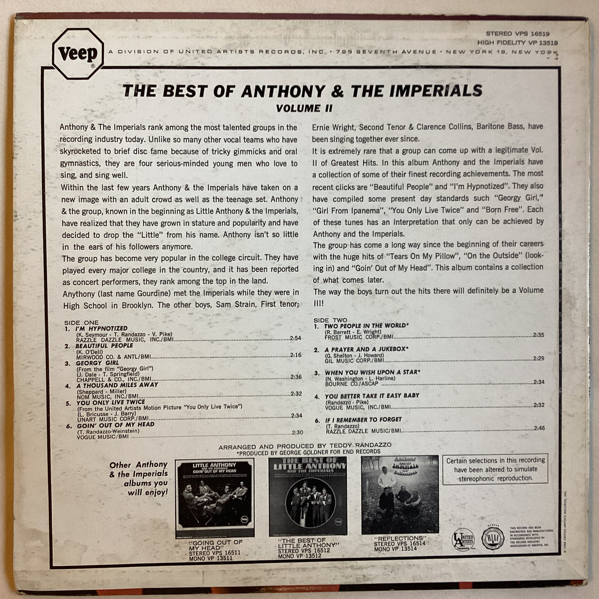 Little Anthony - Best Of Vol 2