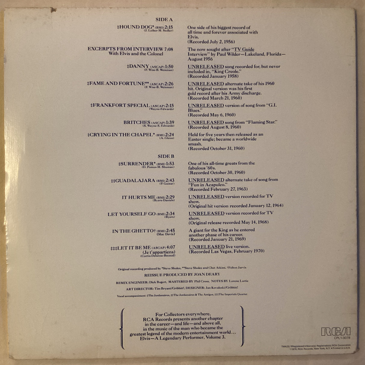 Elvis - Legendary Performer(Pic)