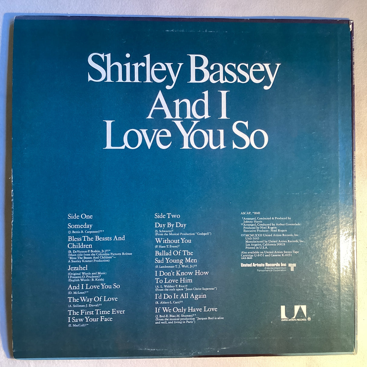 Bassey, Shirley - And I Love You So