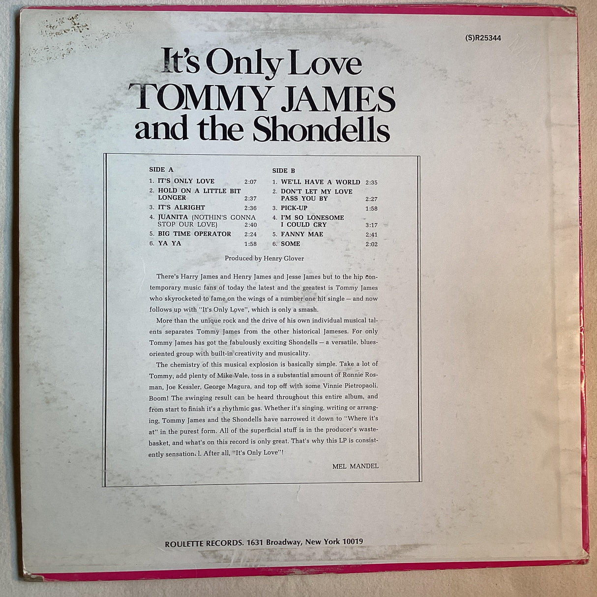 James, Tommy & Shondells - It's Only Love