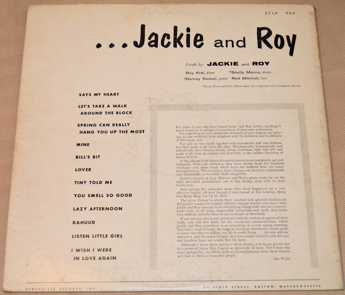 Jackie & Roy - Storyville Presents