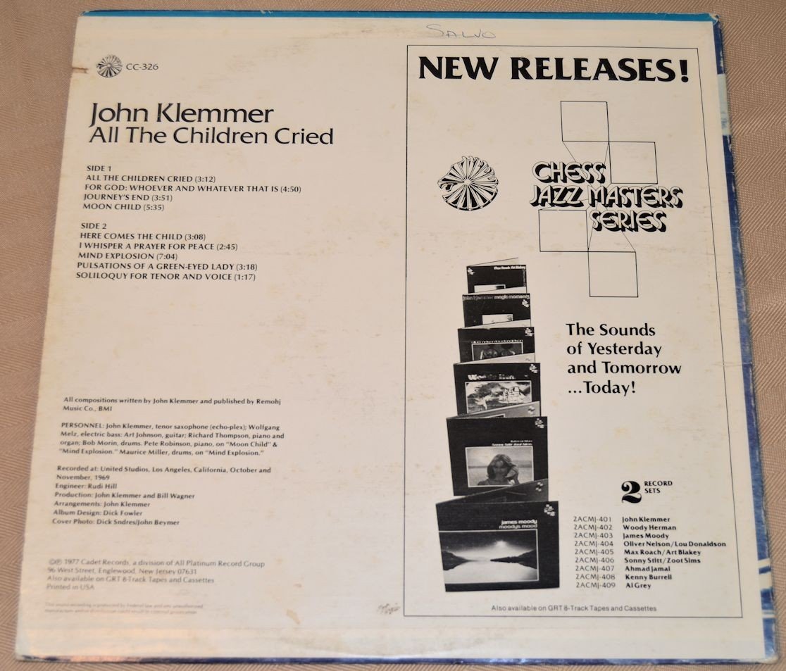 Klemmer, John - All The Children Cried