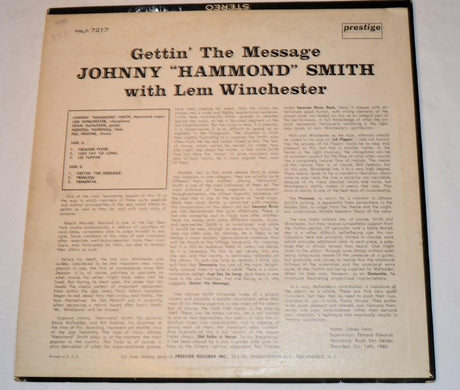 Smith, Johnny - Gettin The Message