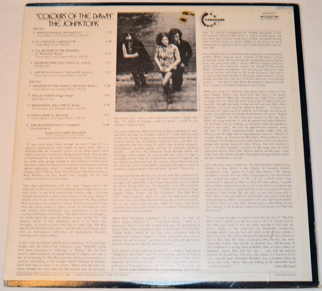 Johnstons, The - Colours Of The Dawn