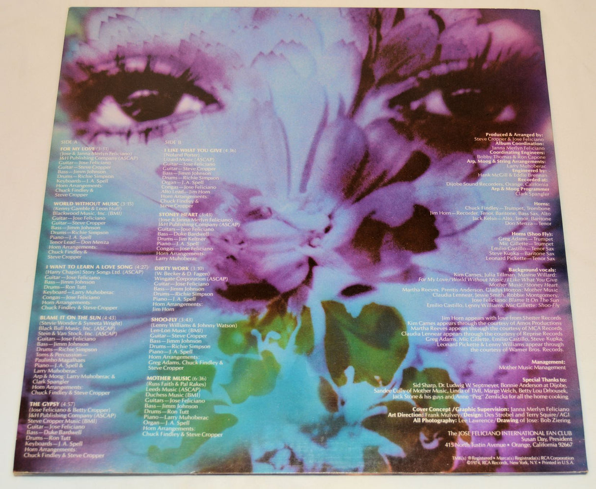 Feliciano, Jose - For My Love... Mother Music