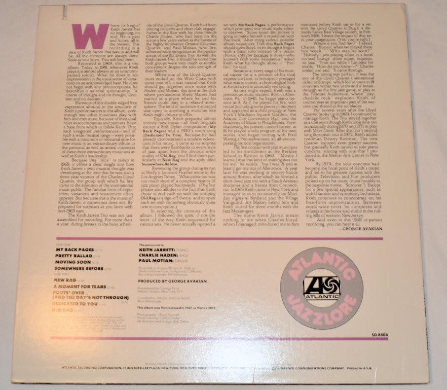 Jarrett, Keith Trio - Somewhere Before