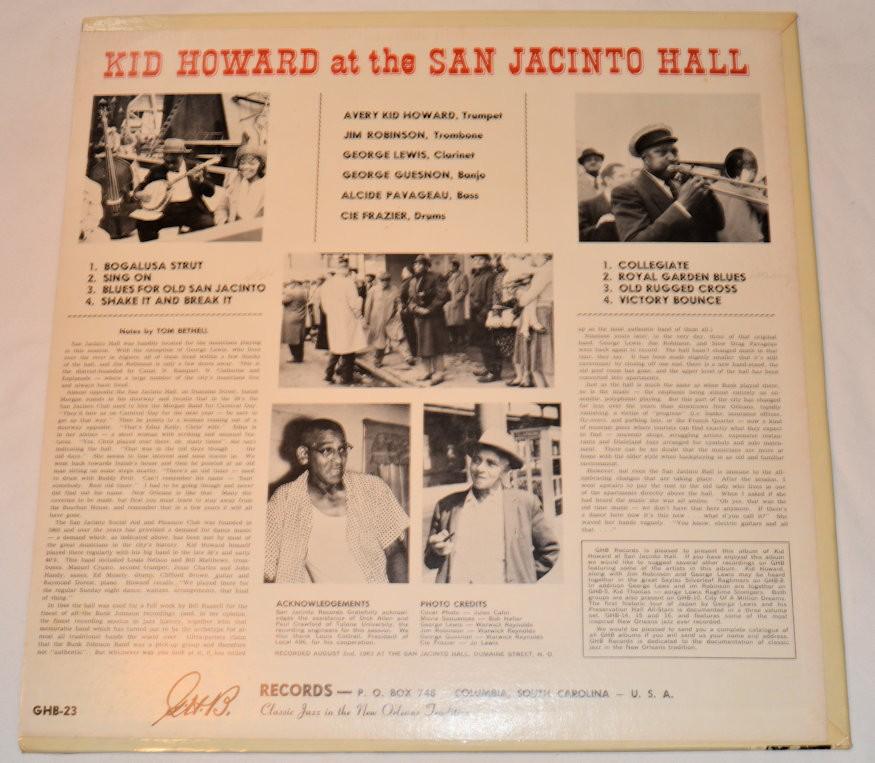 Kid Howard - San Jacinto Hall