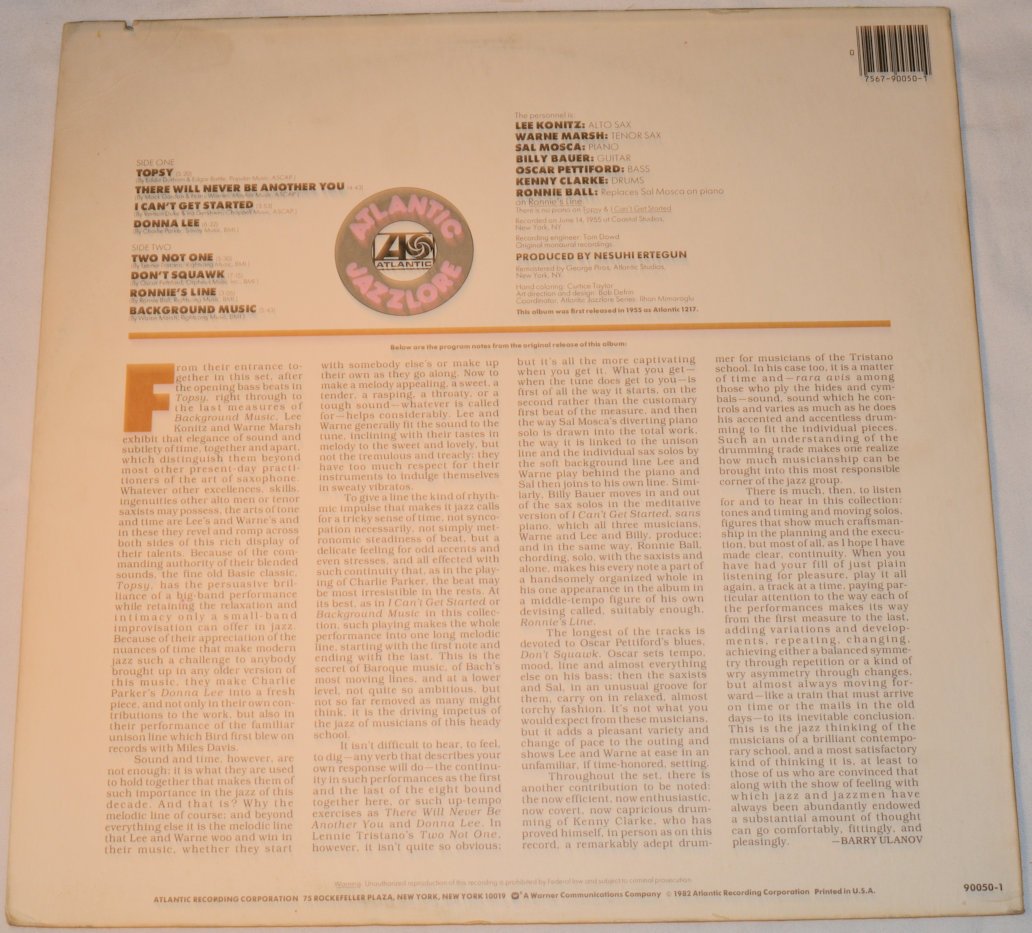 Konitz, Lee - With Warne Marsh