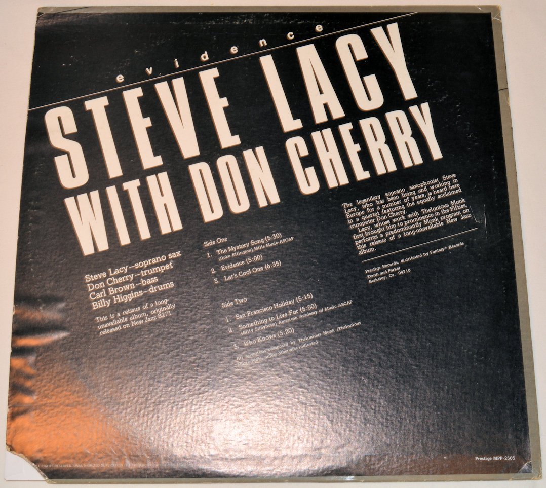 Lacey, Steve - Evidence