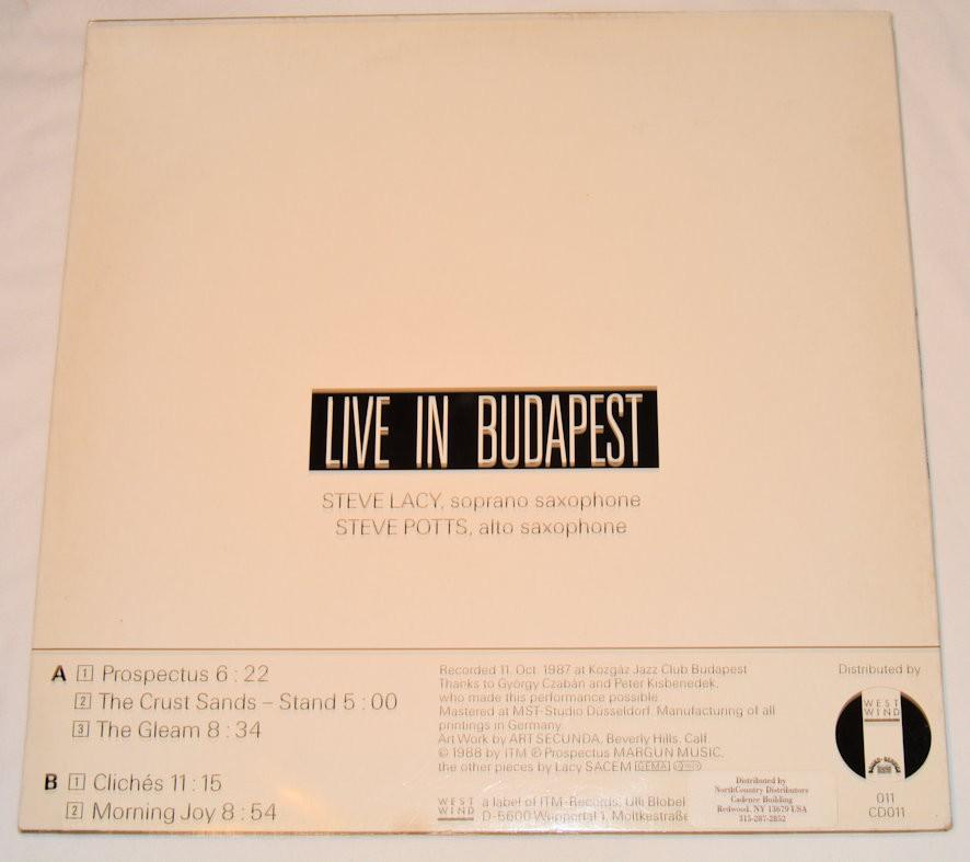 Lacy / Potts - Live In Budapest