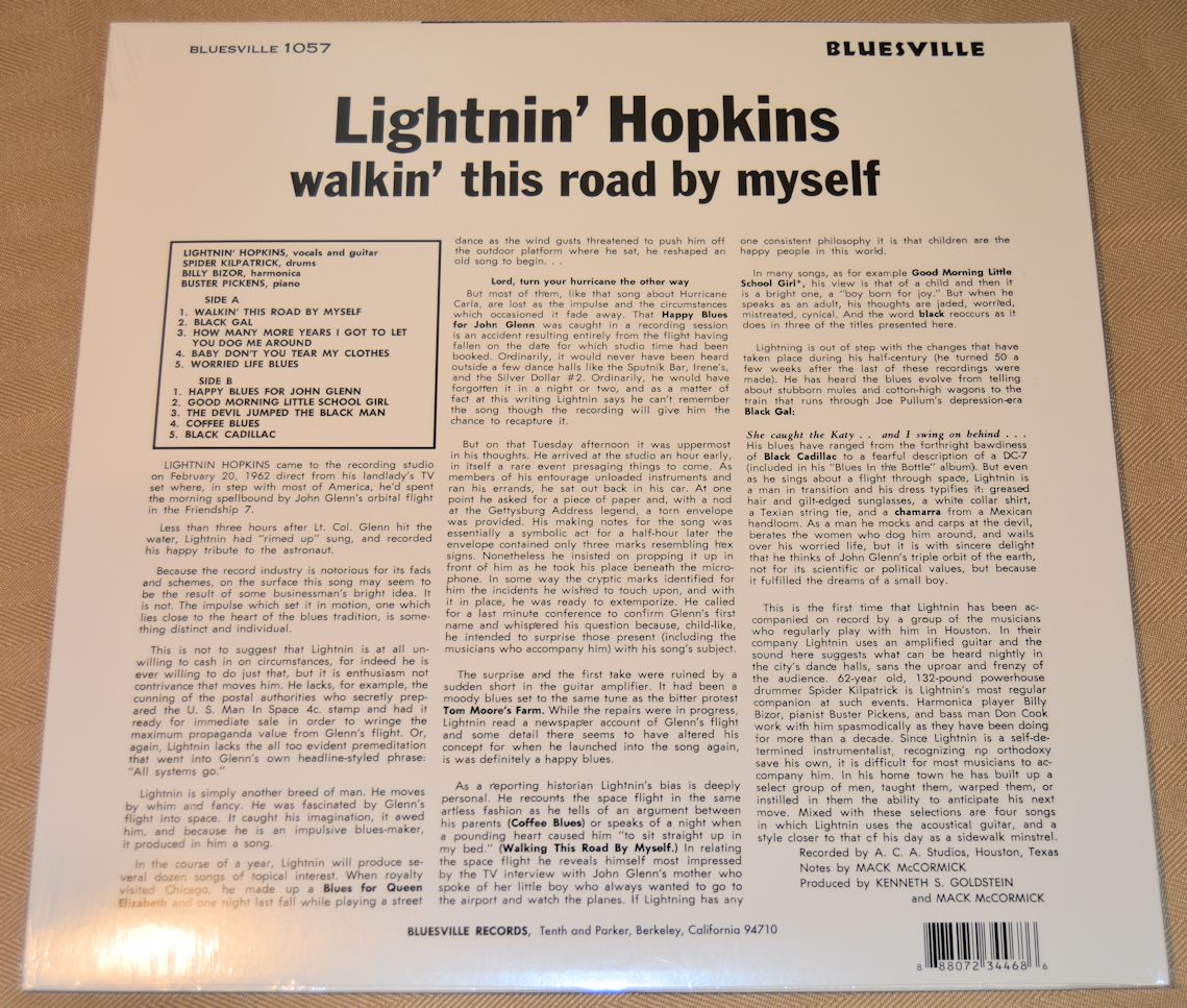 Hopkins, Lightnin - Walkin This Road By Myself