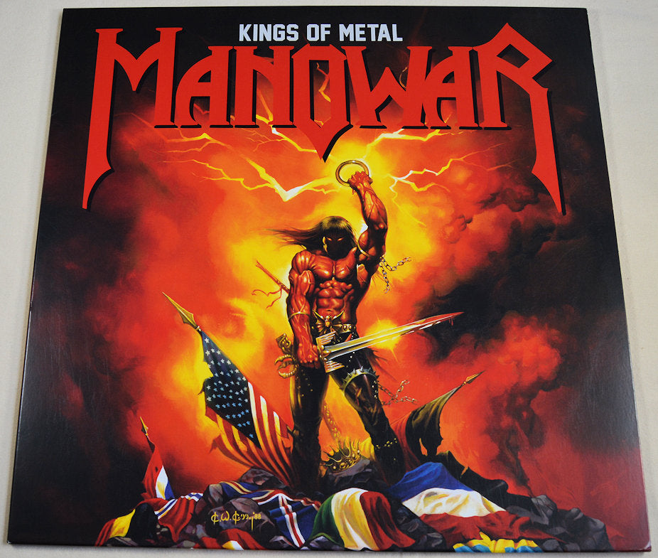 Manowar Kings Of Metal, Vinyl Record Album LP, Red Colored, Metal Joe