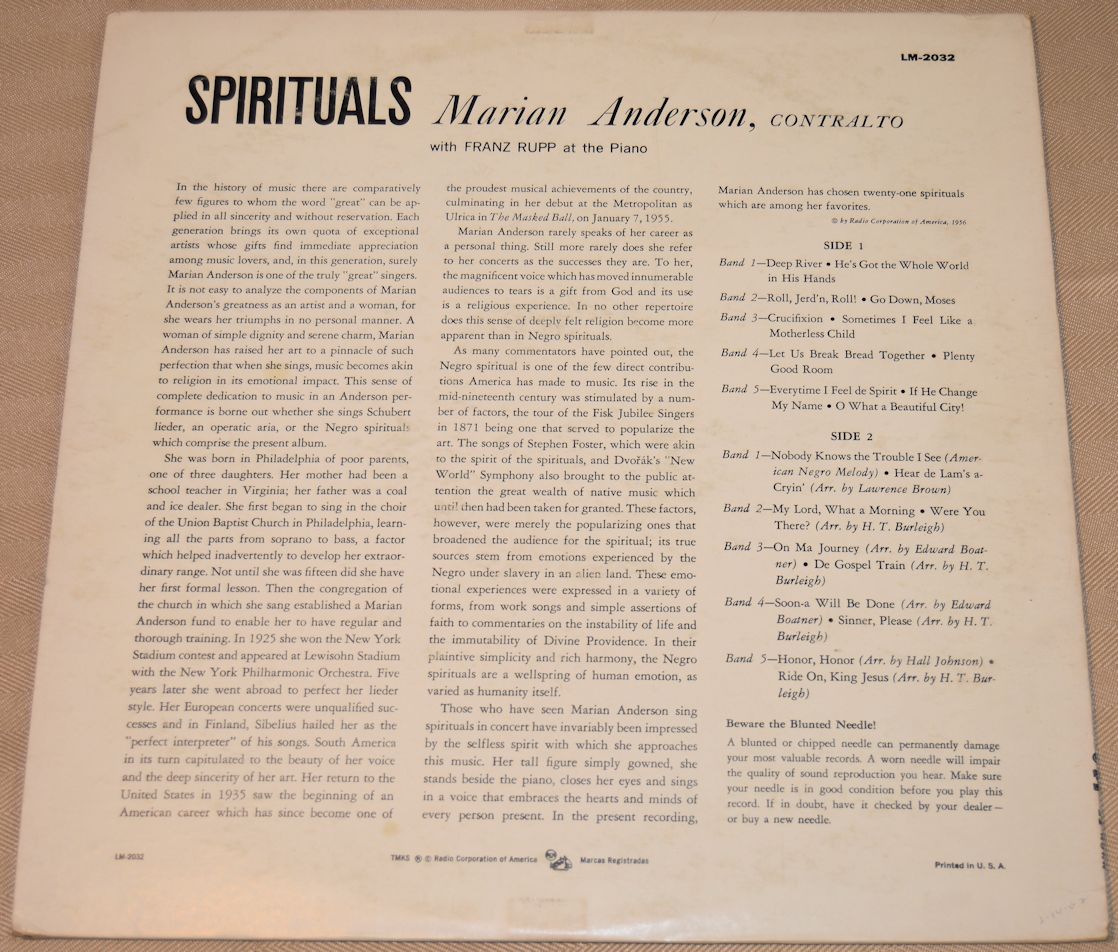 Anderson, Marian - Spirituals