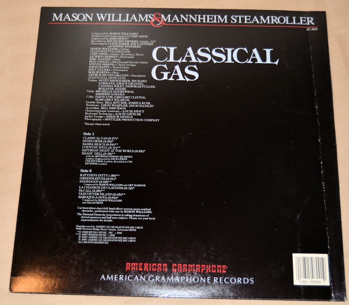 Williams, Mason & M Steamroller - Classical Gas