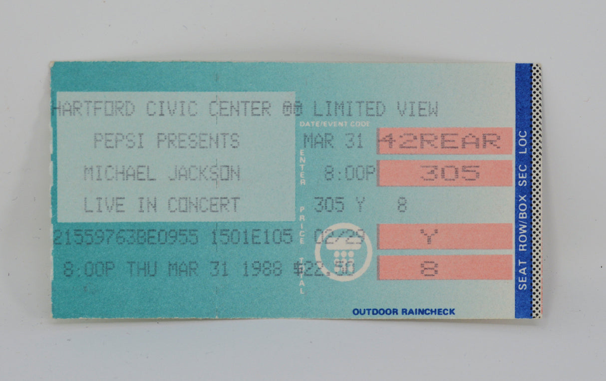 Jackson, Michael - Ticket Stub 1988