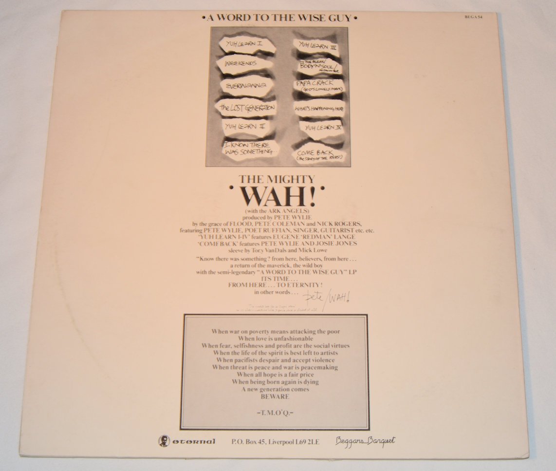 Mighty Wah, The - A Word To The Wise Guy