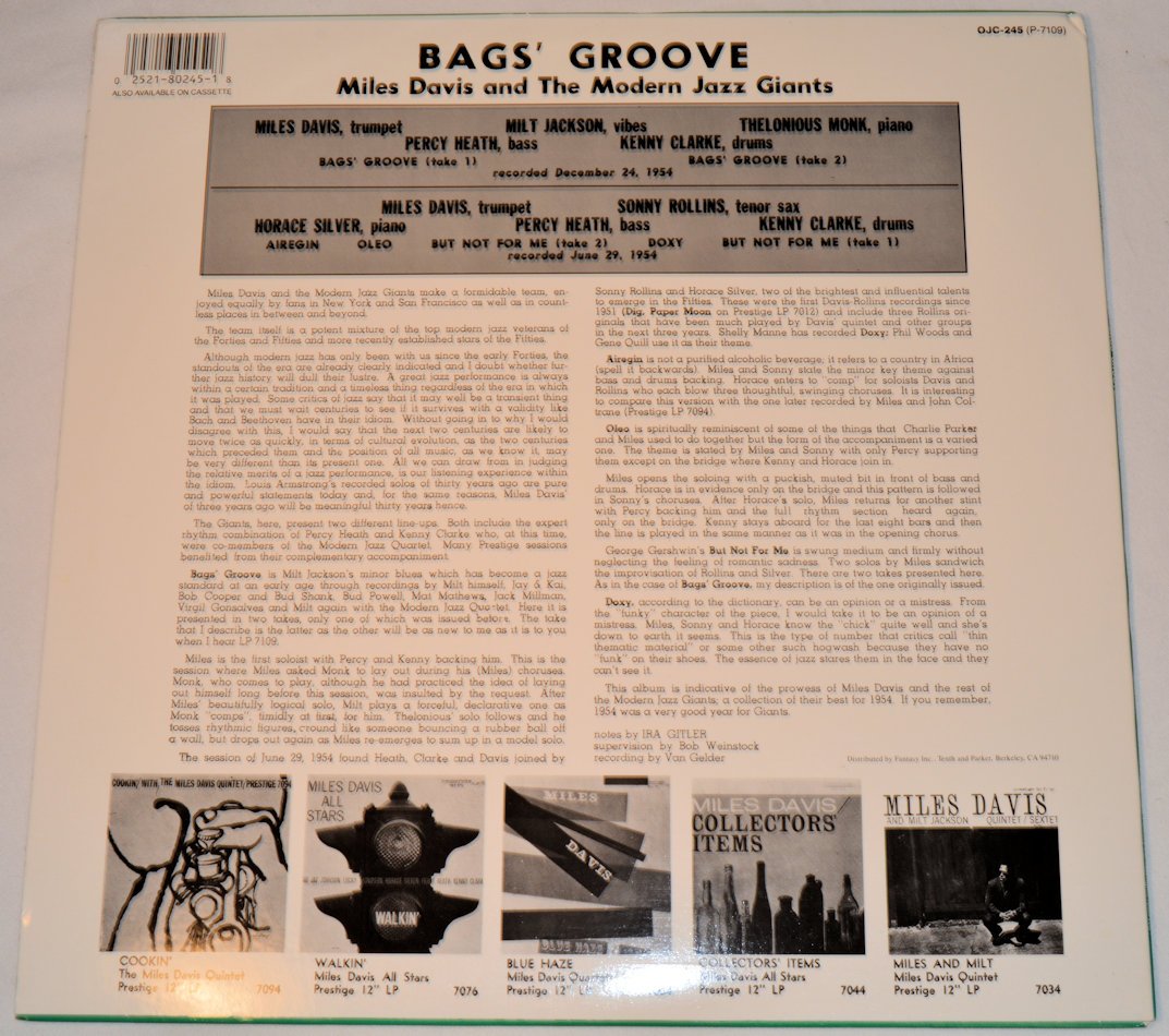 Davis, Miles - Bags Groove
