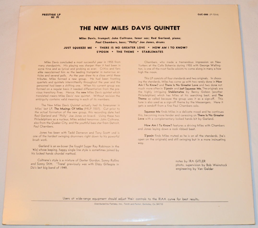 Davis, Miles - The New Quintet