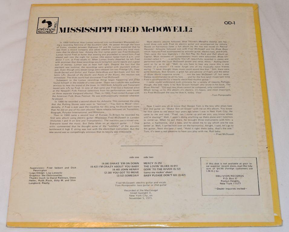 McDowell, Fred - Live In New York