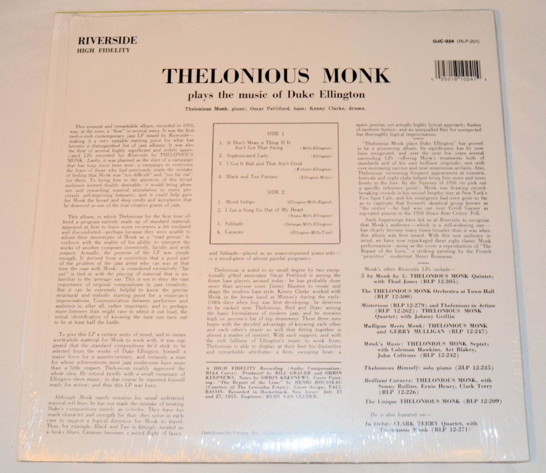 Monk, Thelonious - Plays Duke Ellington