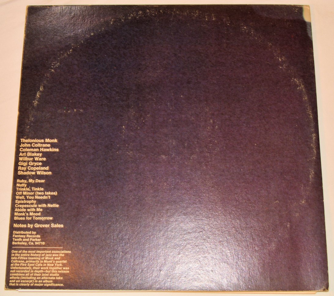 Monk / Coltrane - Monk & Trane