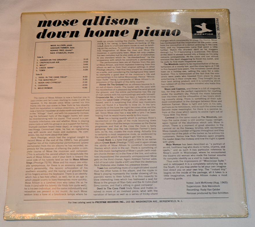 Allison, Mose - Down Home Piano