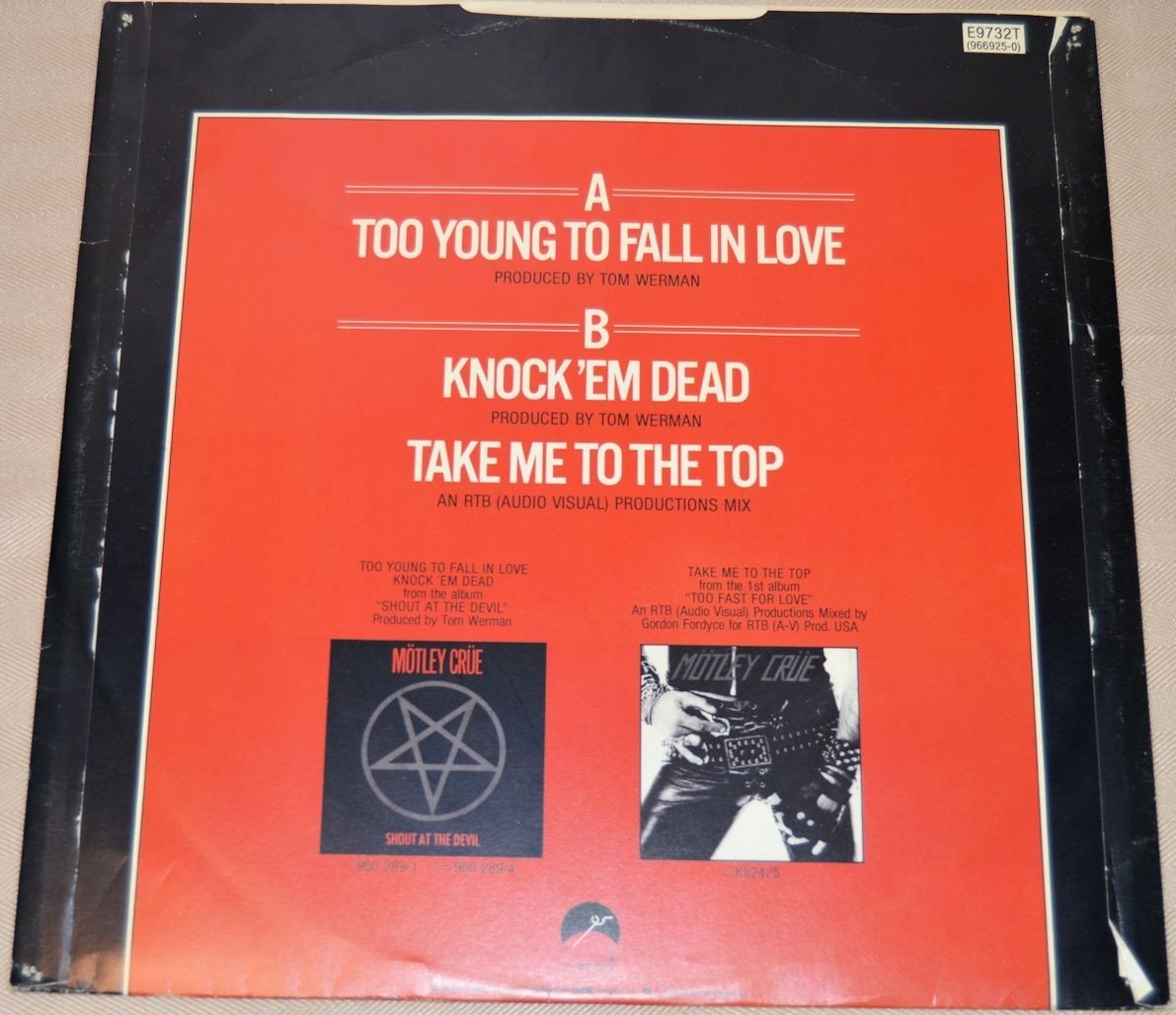 Motley Crue - Too Young To Fall In Love