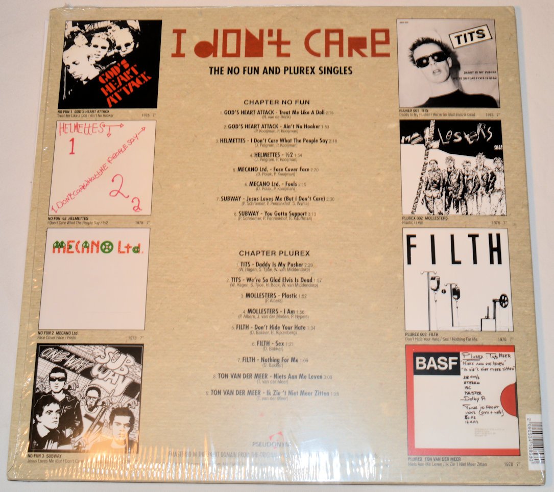 Various - I Don't Care (The No Fun And Plurex Singles)