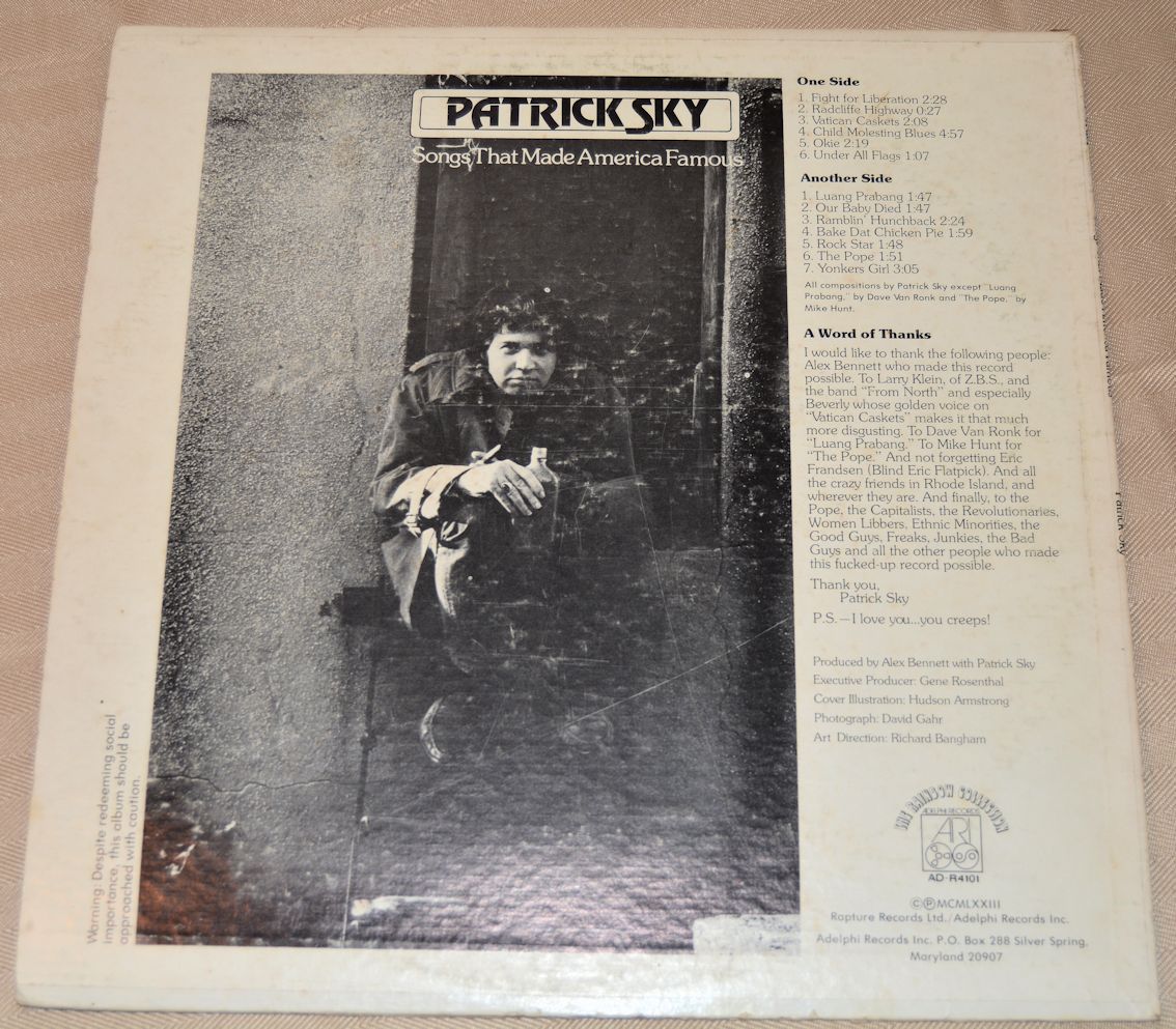 Sky, Patrick - Songs That Made America Famous