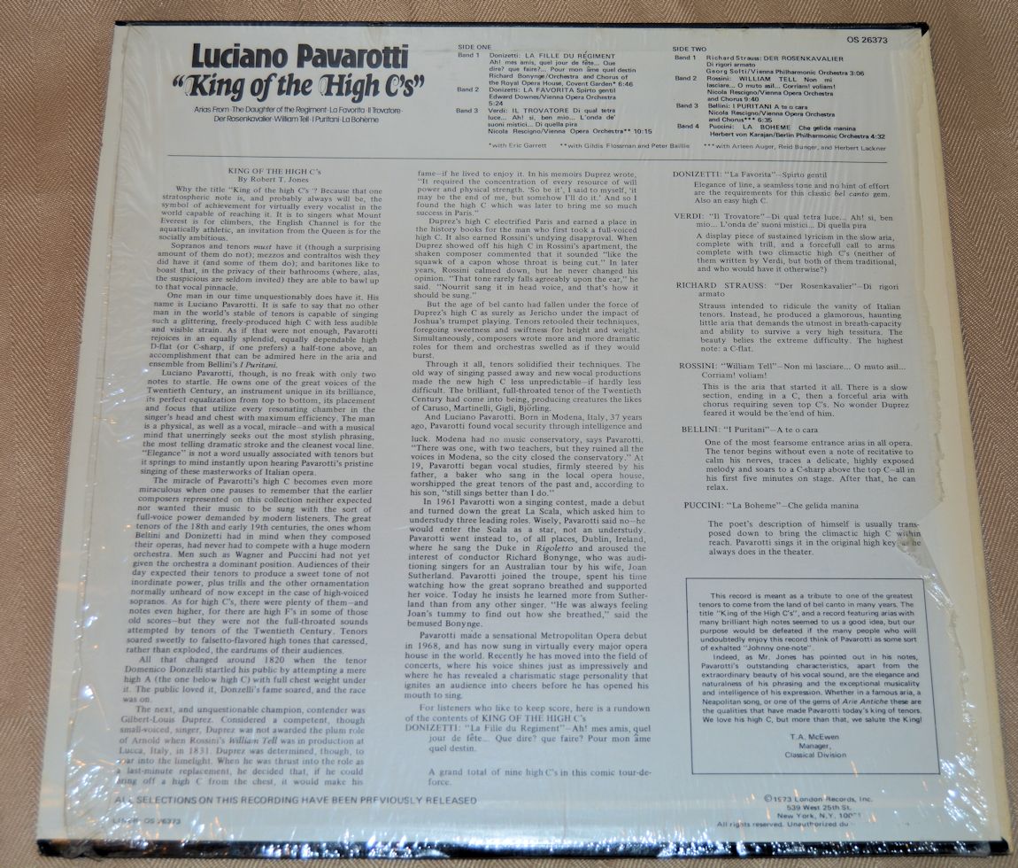 Pavarroti, Luciano - King Of The High C's