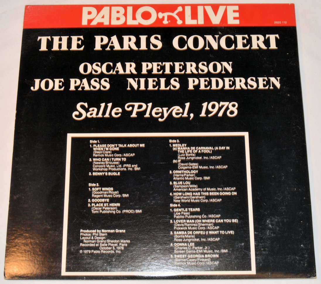 Peterson, Oscar - Paris Concert: Salle Pleyel, 1978