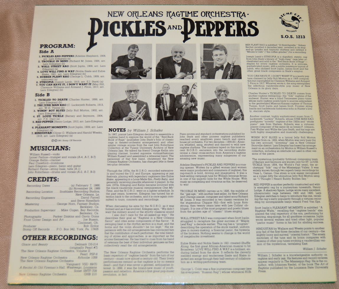 New Orleans Ragtime Orchestra - Pickles And Peppers