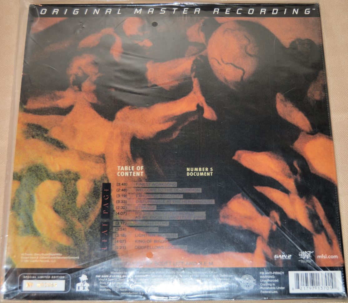 R.E.M. - Document (MFSL, MOFI)