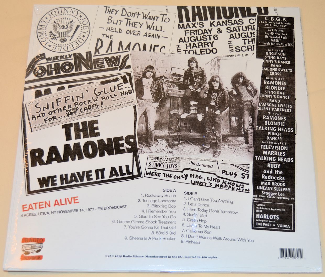 Ramones, The - Eaten Alive, Utica NY 1977