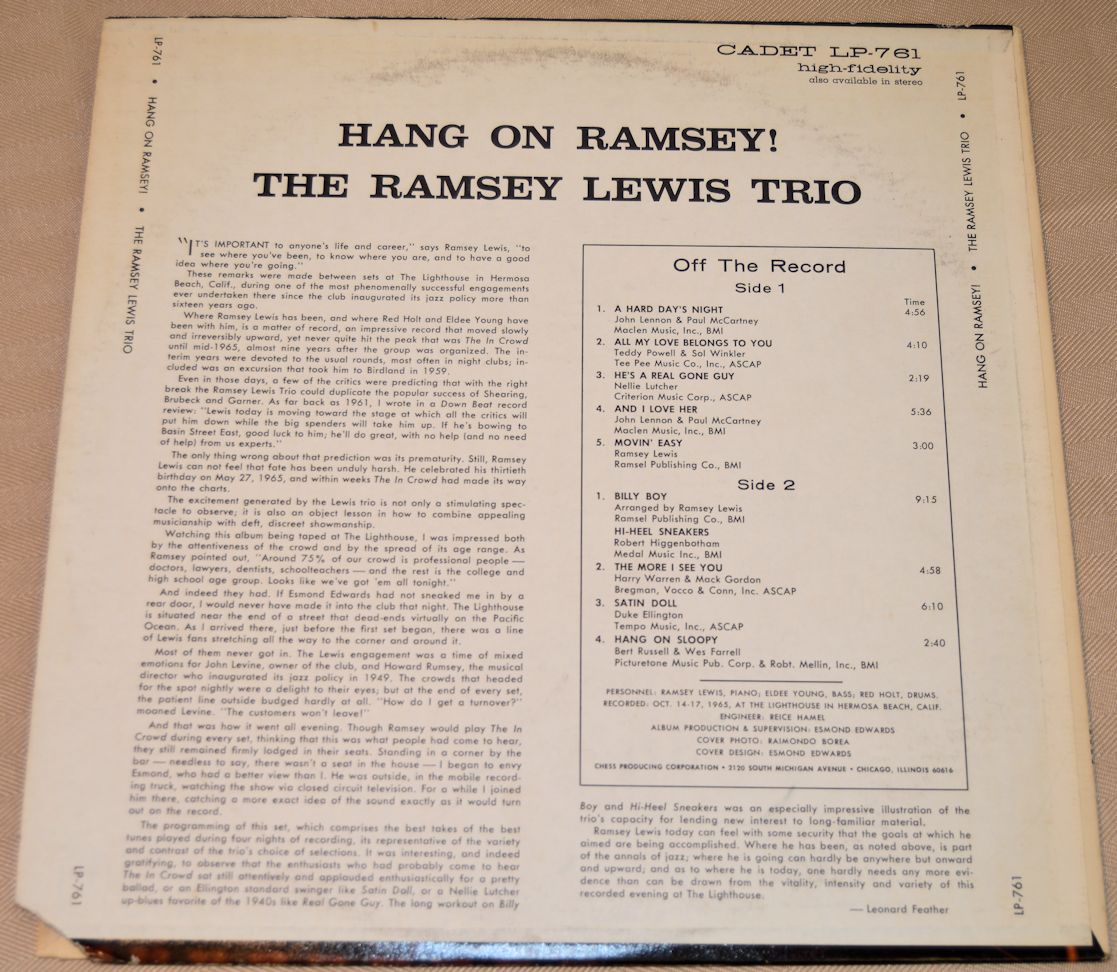 Lewis, Ramsey Trio - Hang On Ramsey!