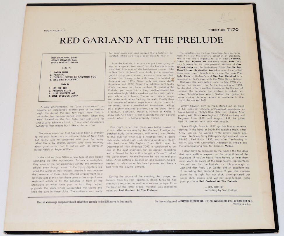 Garland, Red - At The Prelude