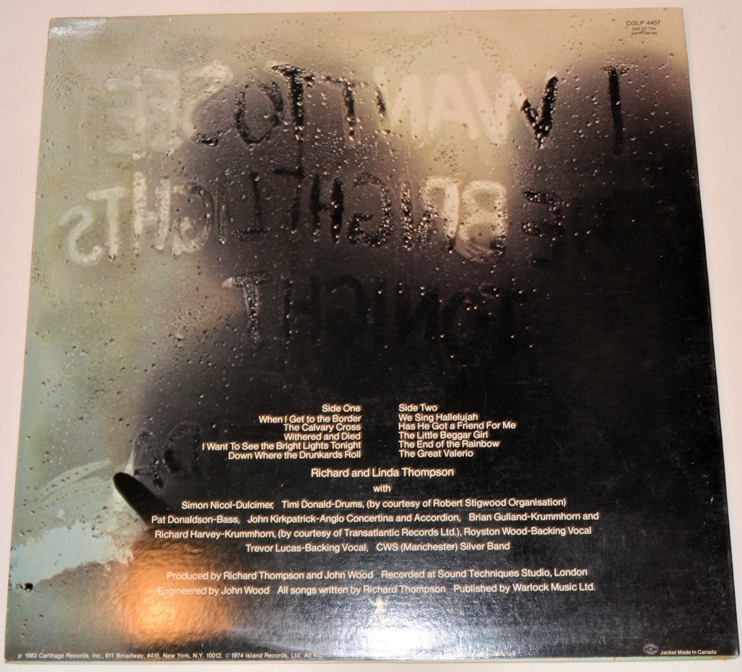 Thompson, Richard - I Want To See The Bright Lights Tonight