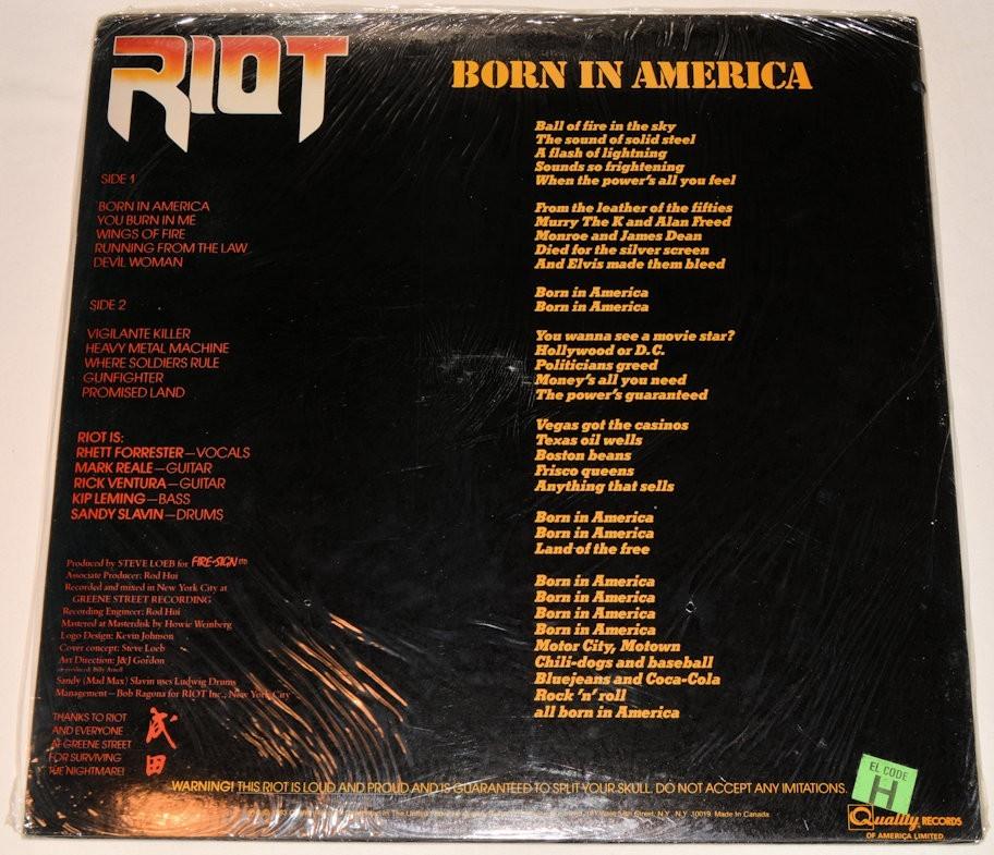 Riot - Born In America