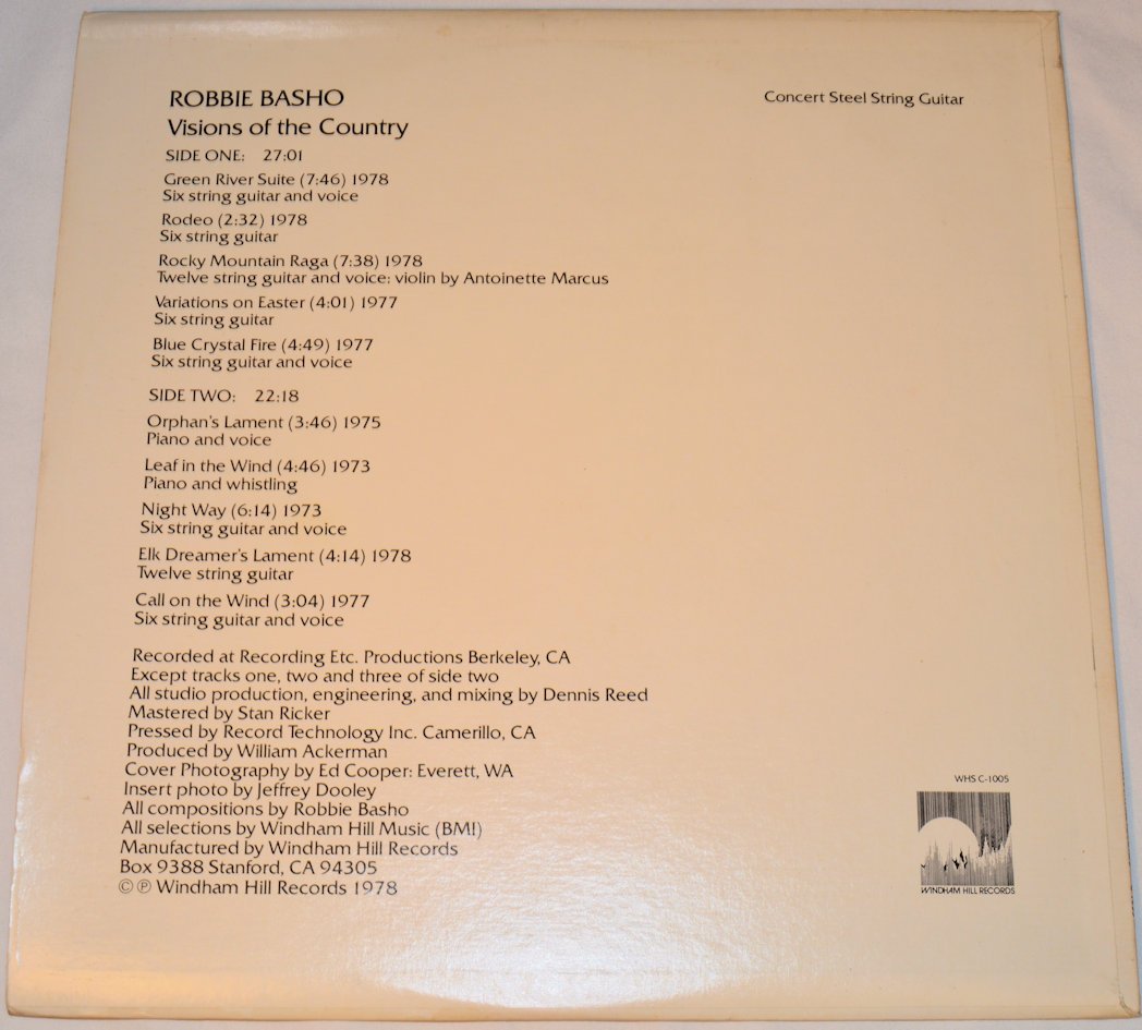 Basho, Robbie - Visions Of the Country