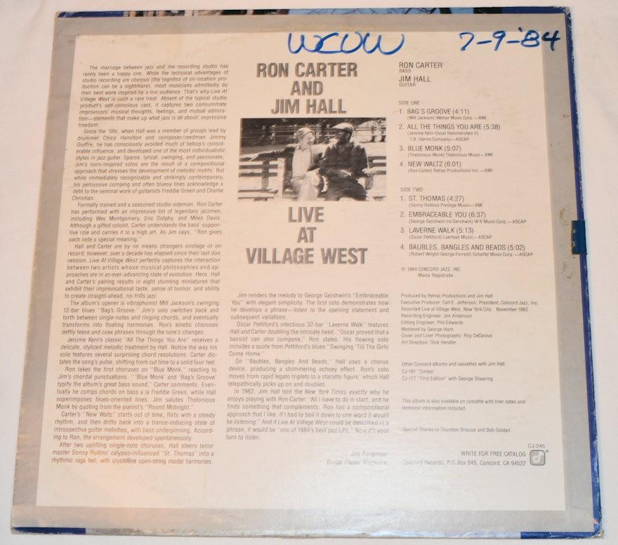 Carter, Ron - Live At Village West