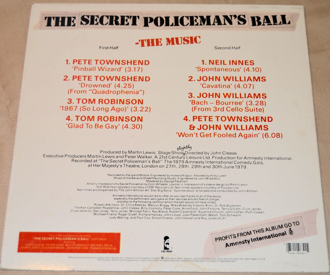 Various - Secret Policeman's Ball