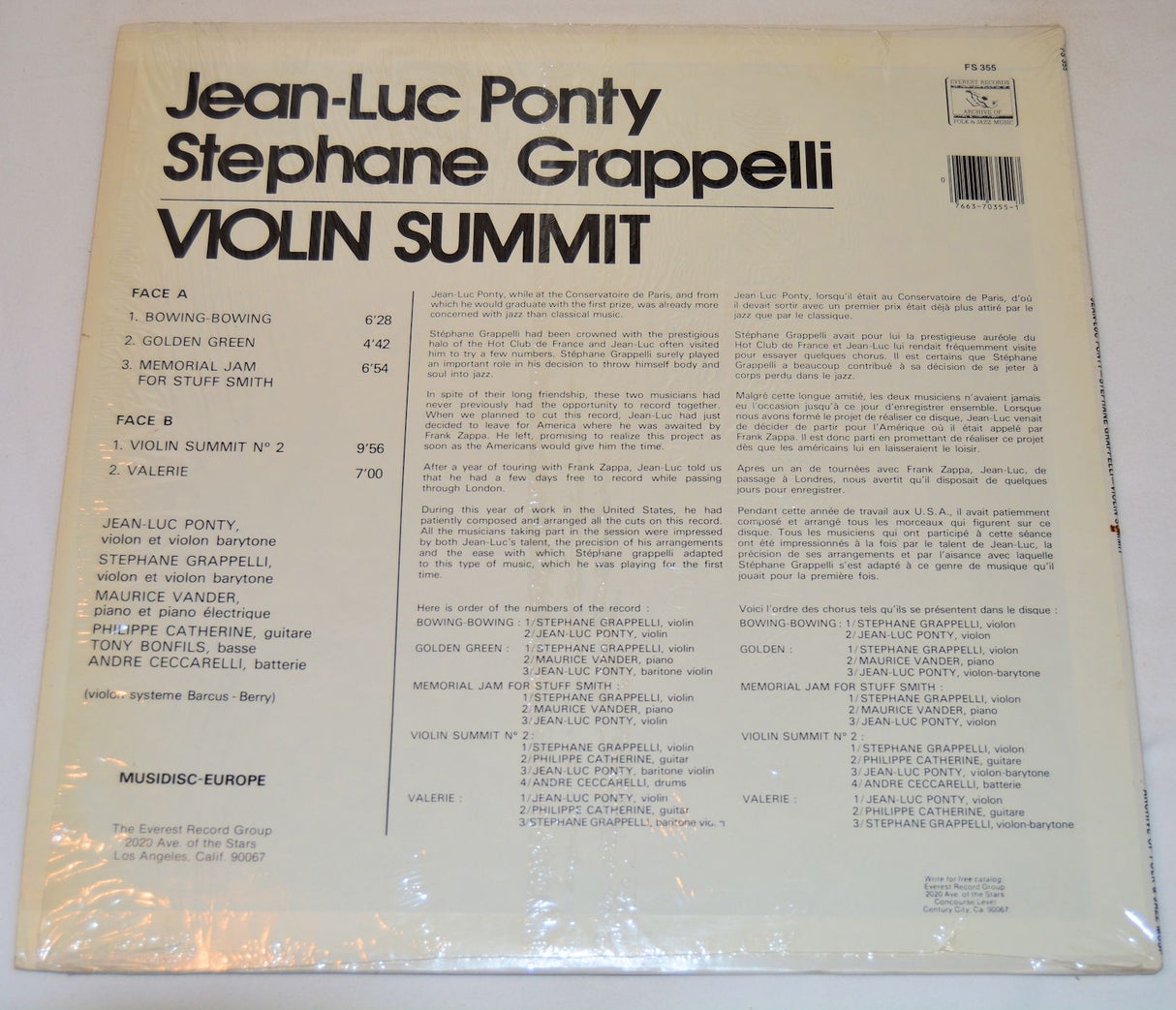 Grappelli, Stephane/Ponty - Violin Summit