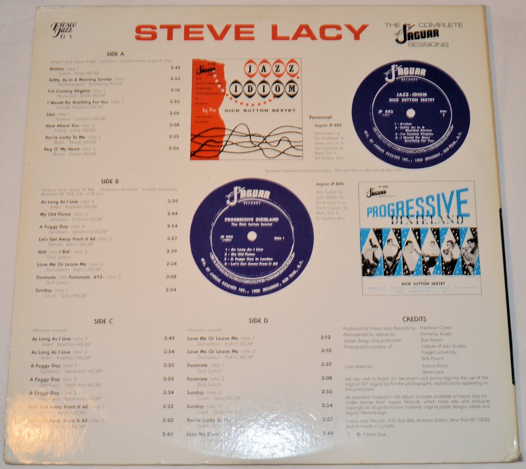 Lacy, Steve - Complete Jaguar Sessions