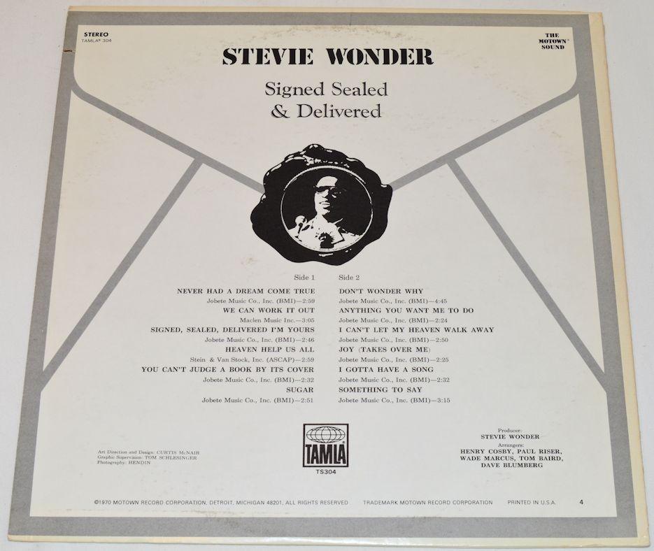 Wonder, Stevie - Signed Sealed Delivered