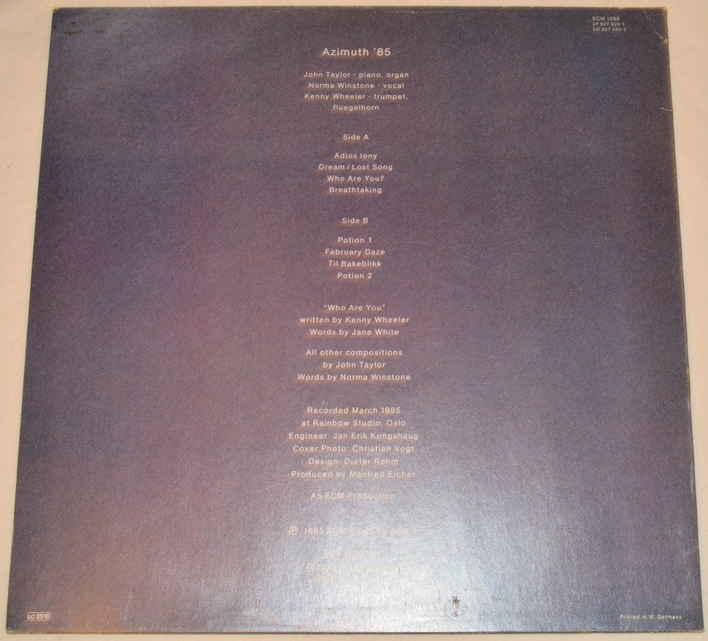Taylor, John - Azimuth '85