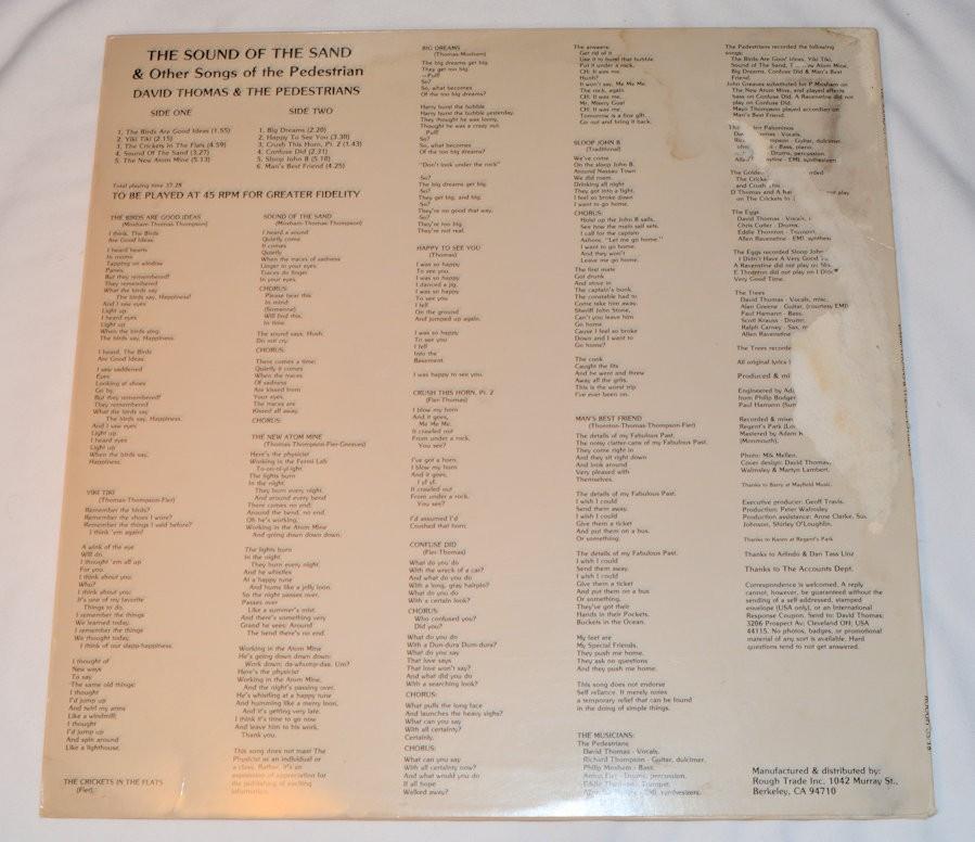 Thomas, David - Sound Of The Sand