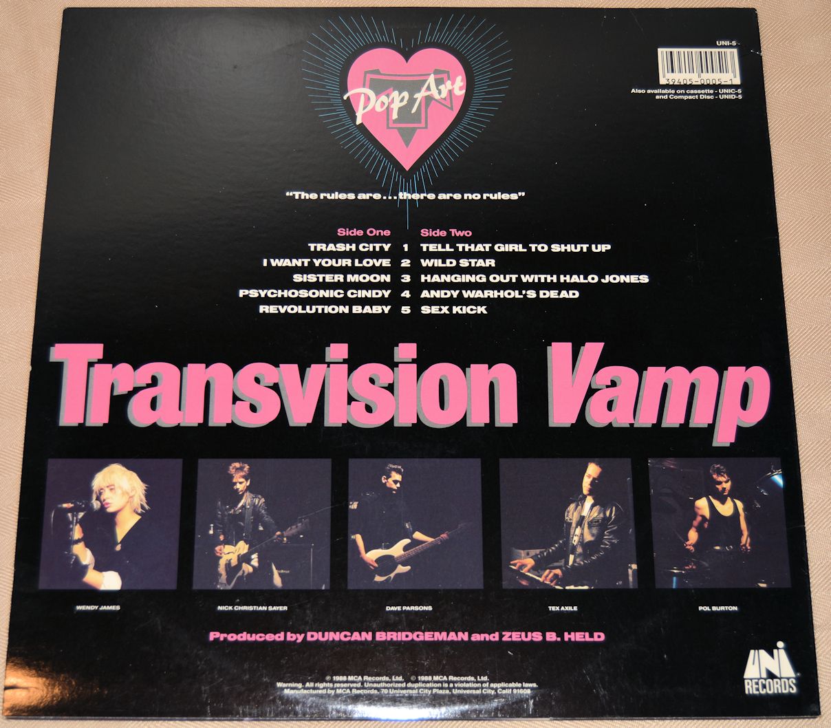 Transvision Vamp - Pop Art