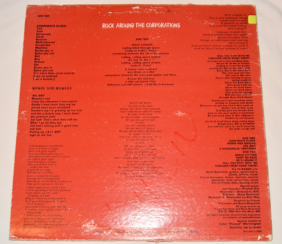 TV Babies - Rock Around The Corporations