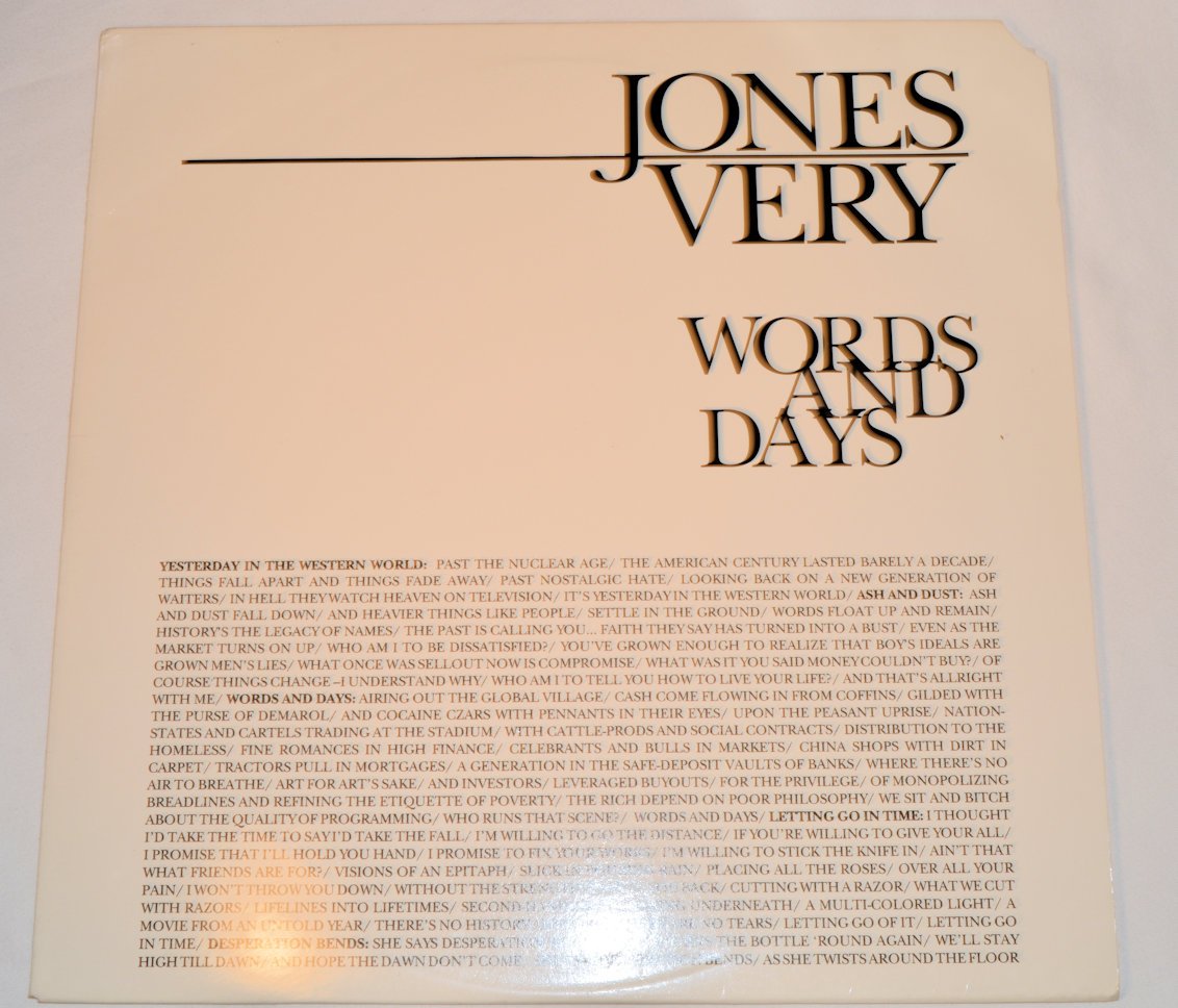 Jones Very - Words And Days