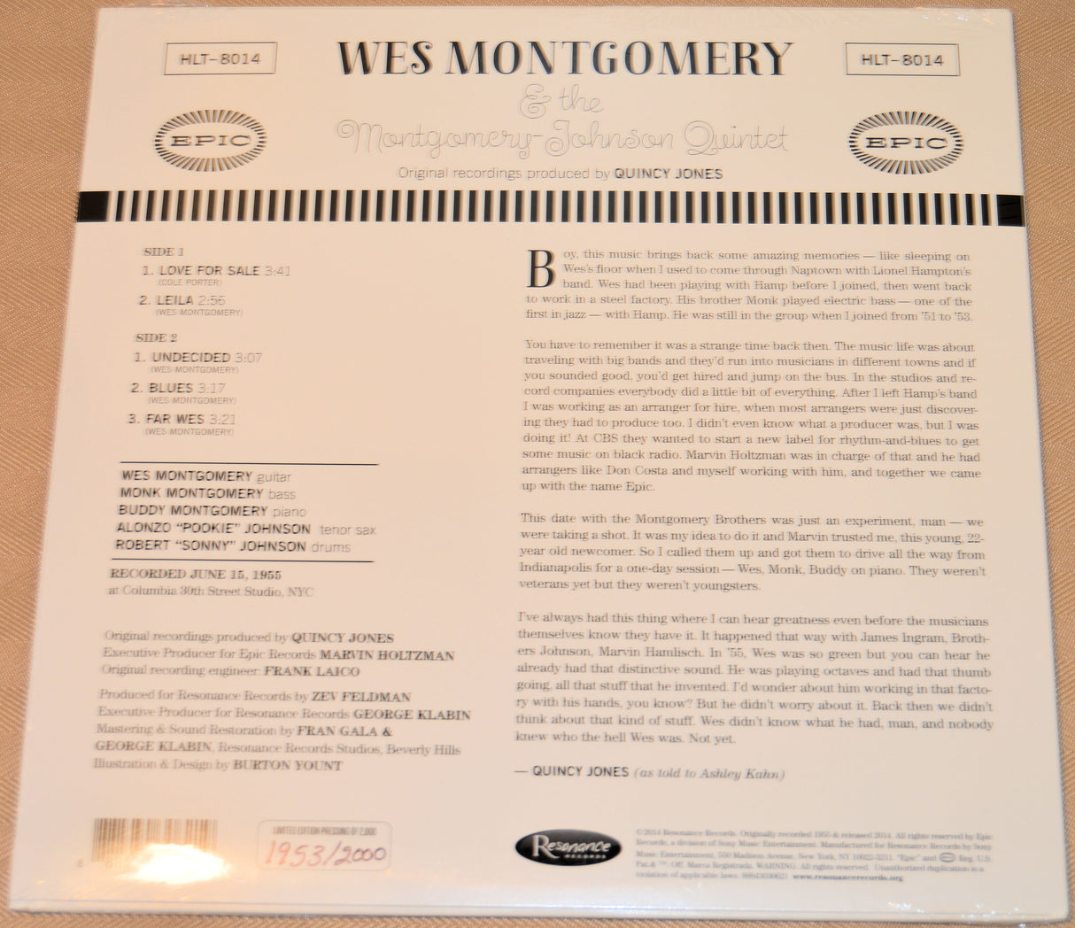 Montgomery, Wes - And The Johnson Quintet